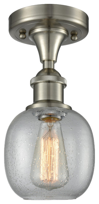 Innovations Belfast 1-Light Flush Mount, Brushed Satin Nickel