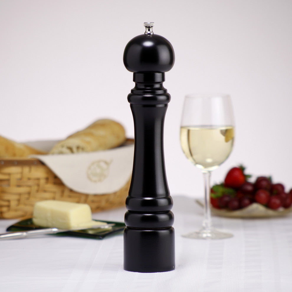 Chef Specialties Pro Series President Pepper Mill, Black, 12"