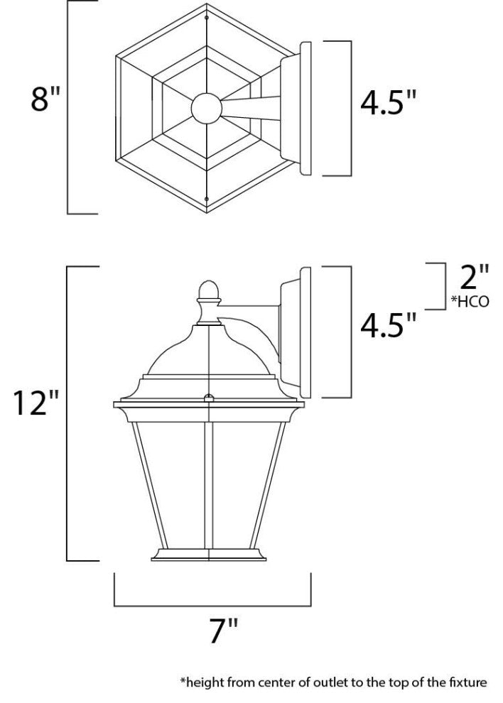 Maxim 1024 Builder Cast 12" 1 Light Wall Sconce - Rust Patina / Clear Glass