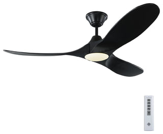 Maverick 3 Blade Outdoor Ceiling Fan Matte White Matte Black 52.00 Black Yes