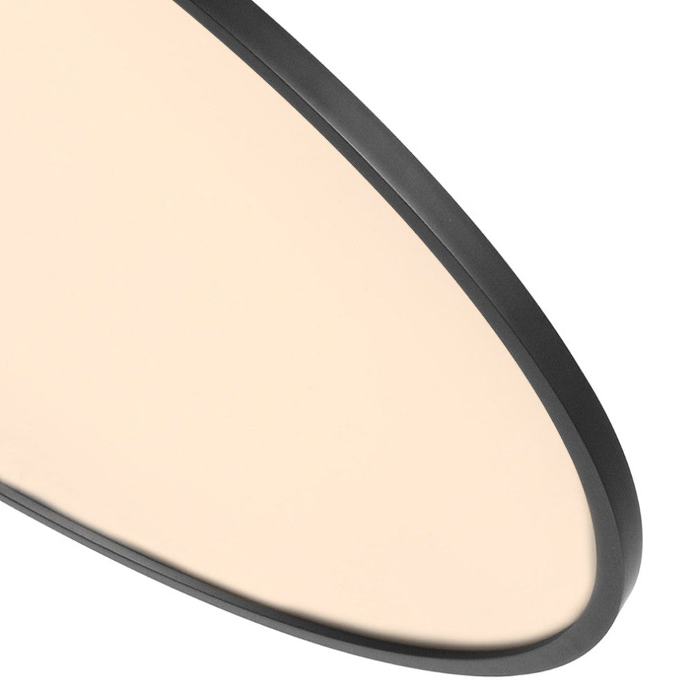 Salm 24" ETL Certified Integrated LED Chandelier, Black