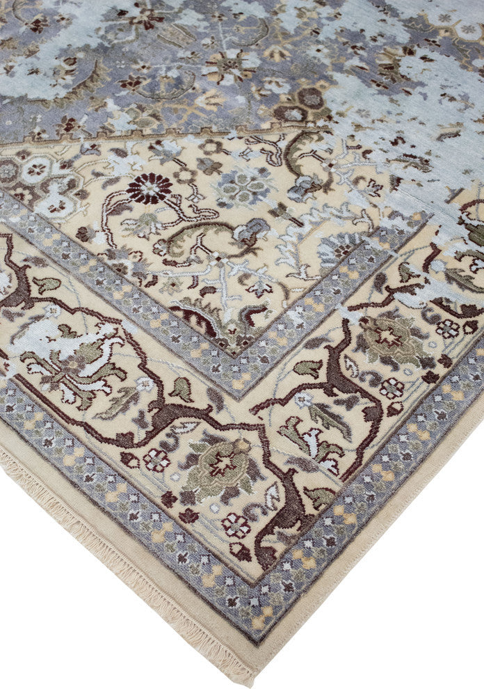 Fine Erase Khurshid Ivory Rug, 8'1x10'1