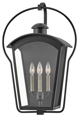 Hinkley Yale Large Wall Mount Lantern, Black