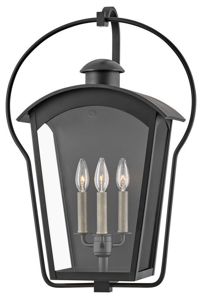 Hinkley Yale Large Wall Mount Lantern, Black