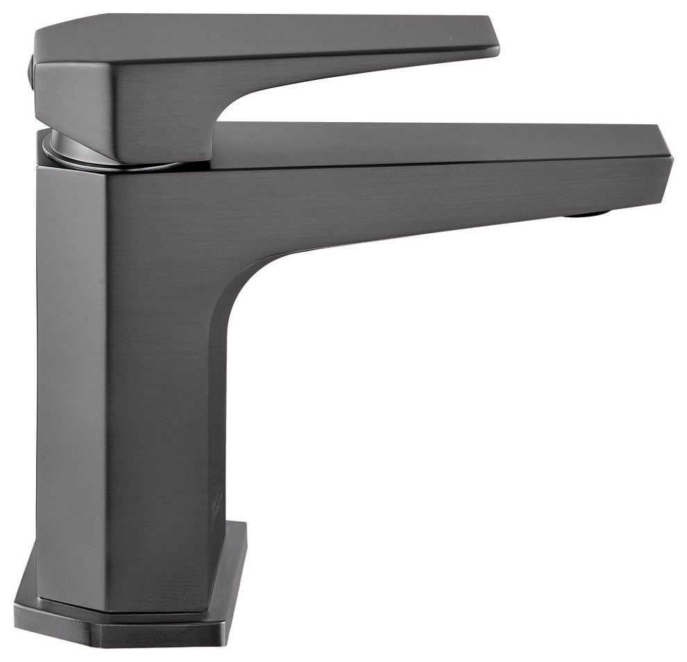Voltaire Single Hole Single-Handle Bathroom Faucet, Gunmetal Gray
