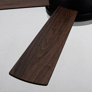 52-inch Modern Wood Black LED Ceiling Fan with Remote