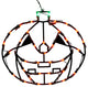 Vickerman X490455 16" Pumpkin Wire Silhouette With 35 Led Lights