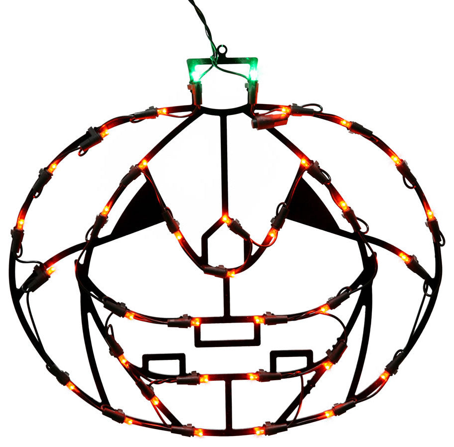 Vickerman X490455 16" Pumpkin Wire Silhouette With 35 Led Lights