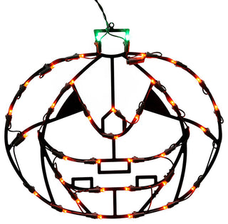 Vickerman X490455 16" Pumpkin Wire Silhouette With 35 Led Lights