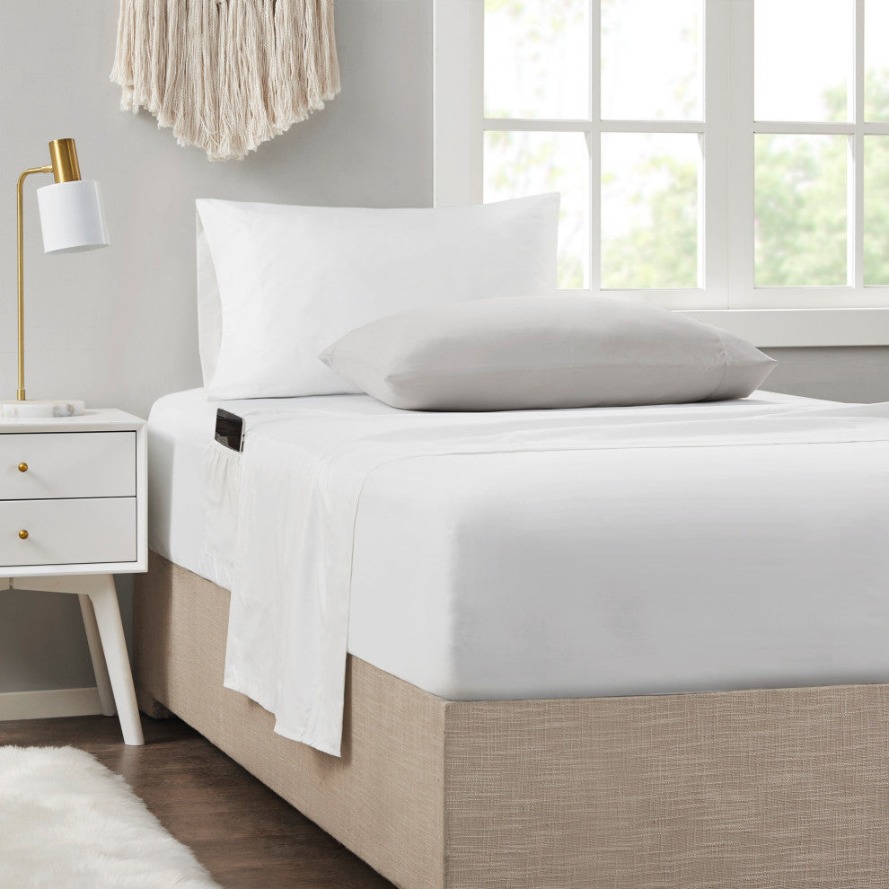 Madison Park Essentials Alexis Comforter Set With Bed Sheets, Yellow