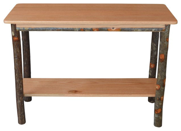 Hickory Console Table, Natural Finish