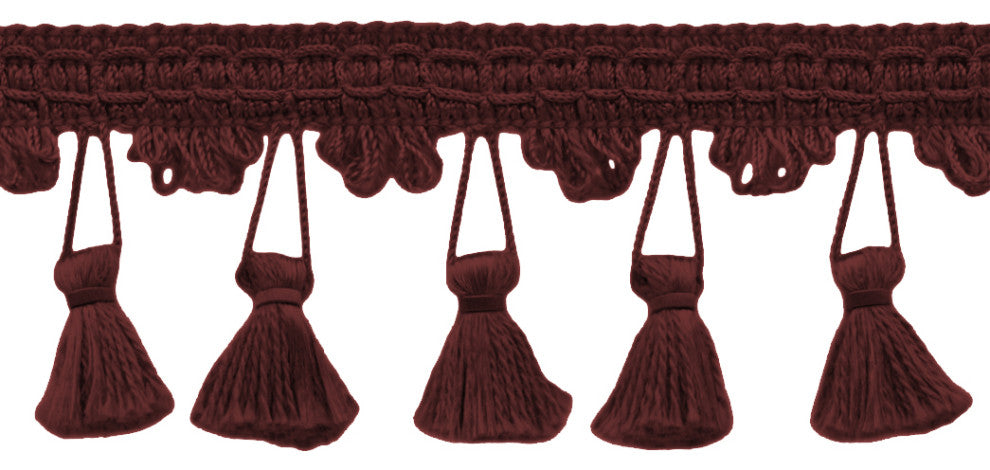 Link Gimp Design with Scalloped Tassel Fringe Trim, Color# E10 [5 Yards]