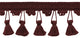 Link Gimp Design with Scalloped Tassel Fringe Trim, Color# E10 [5 Yards]