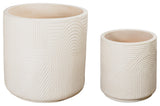 Serenity Textured Ceramic Patio Planter, Set of 2