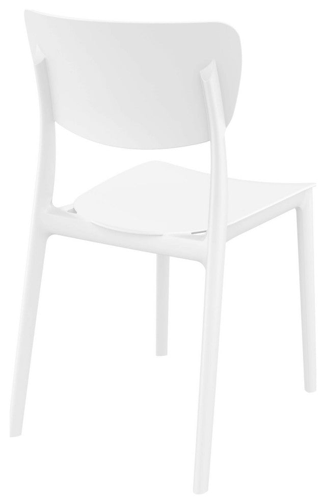 Monna Outdoor Dining Chair, Set of 2, White