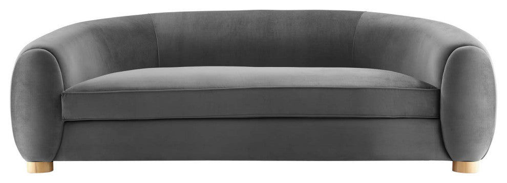 Sofa, Velvet, Dark Gray, Modern, Living Lounge Room Hotel Lobby Hospitality