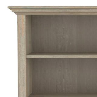 Amherst Solid Wood Multi Cube Bookcase And Storage Unit, Distressed Grey