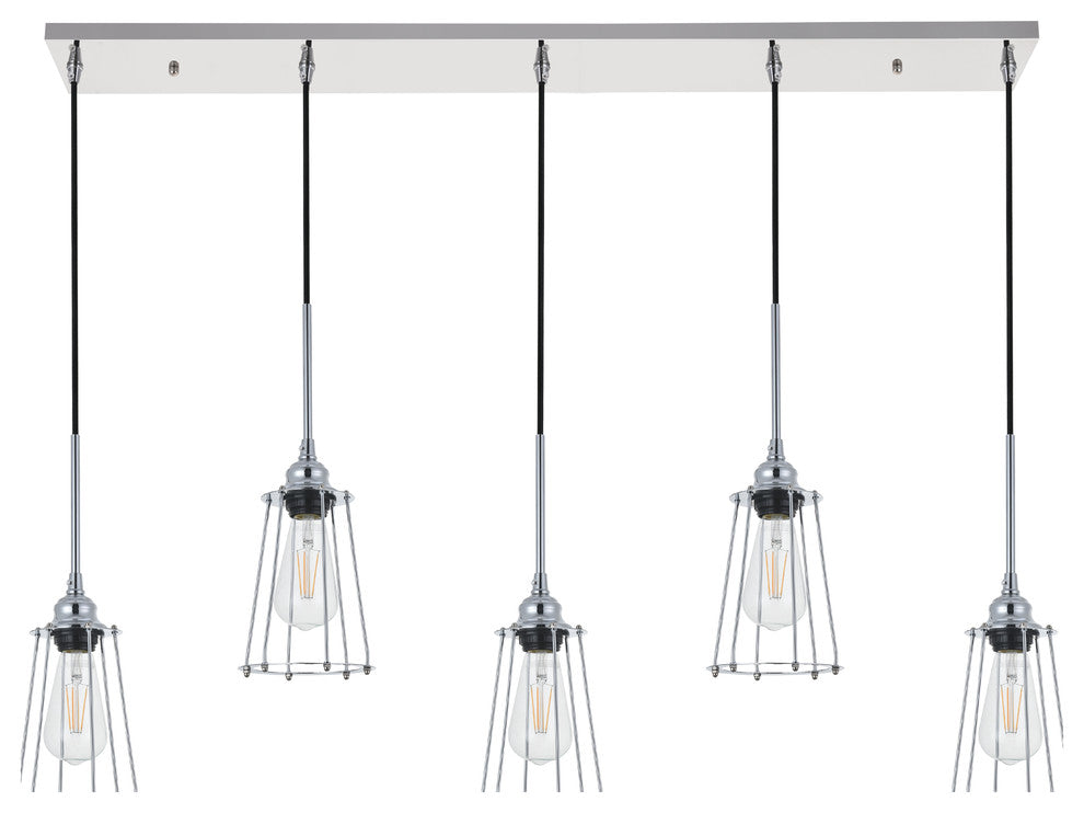 Chrome Finish 5-Light Pendant