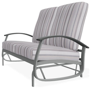 Belle Isle Cushion Deep Seating 2-Seat Glider, Sensory Dove/Graphite