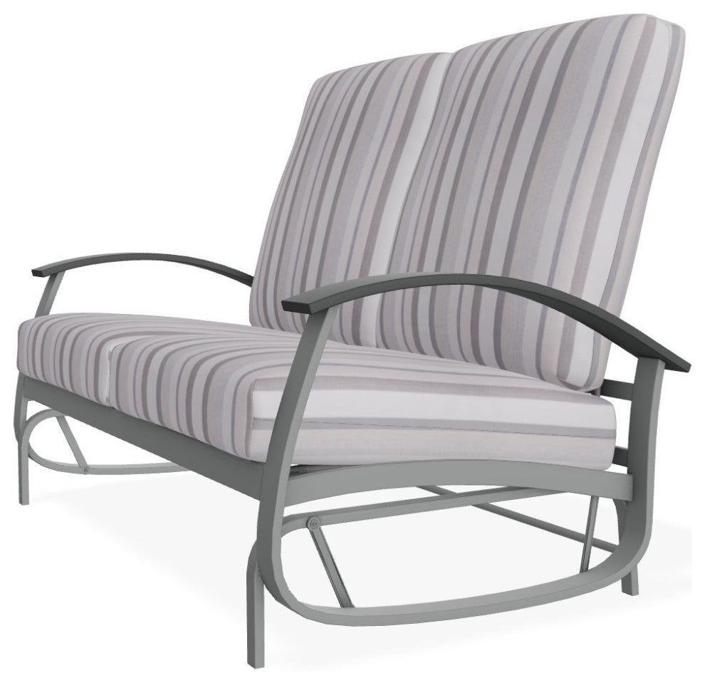 Belle Isle Cushion Deep Seating 2-Seat Glider, Sensory Dove/Graphite