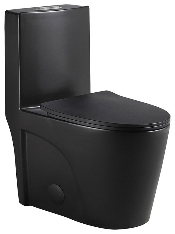 1.28 GPM White One-Piece Elongated Toilet,Soft Close Seat Included