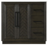 Home Living 36" Single Bathroom Vanity, Chocolate Oak