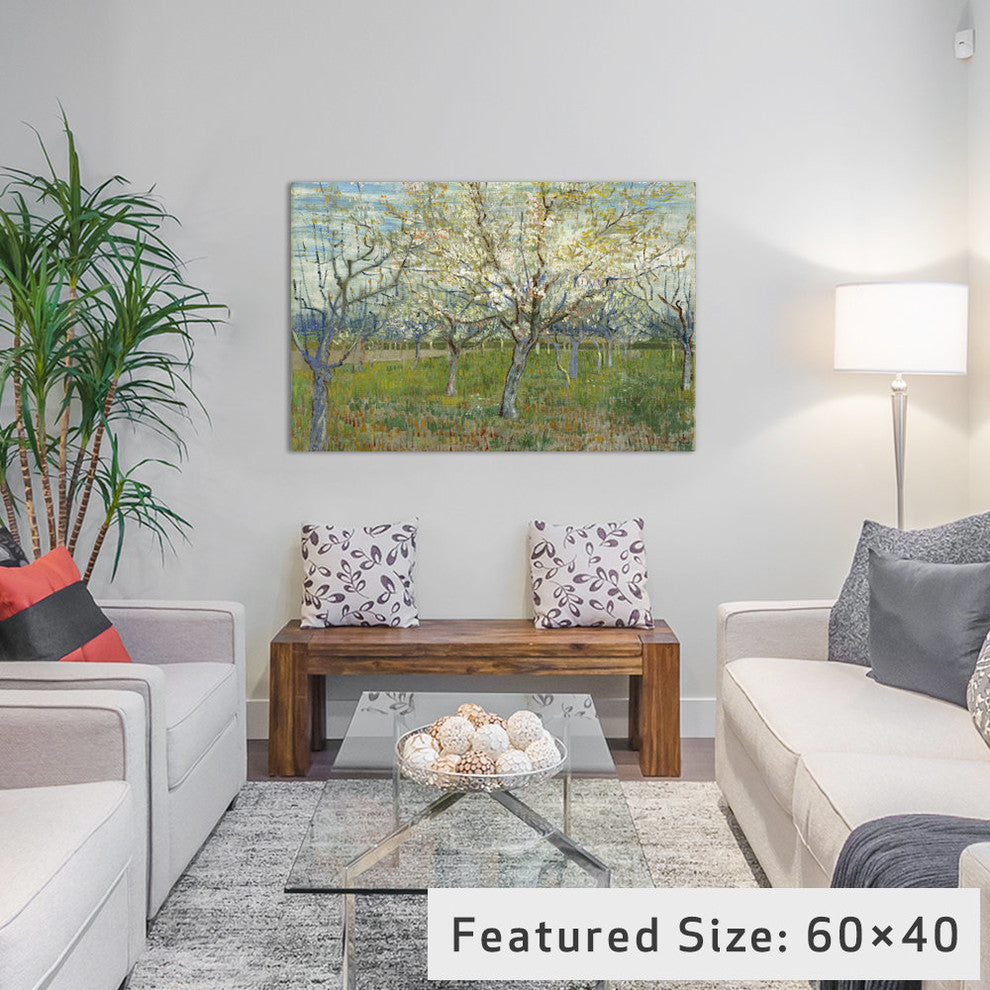 "The Pink Orchard" Wrapped Canvas Art Print, 40x26x1.5