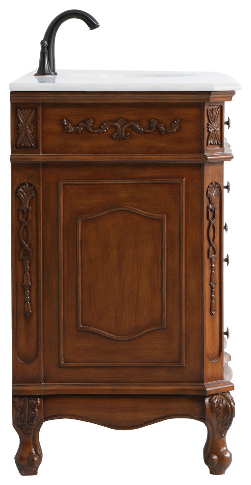 Bathroom Vanity, Teak, 60", Single Sink