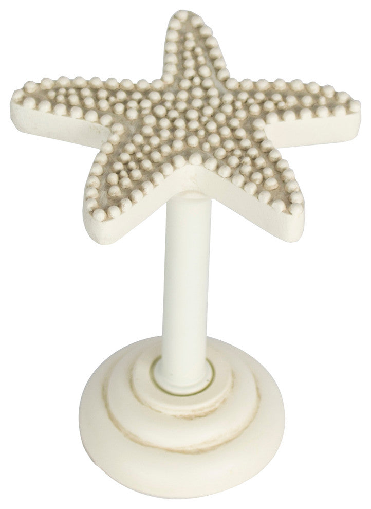 Starfish Drapery Holdback Medallion, Ivory