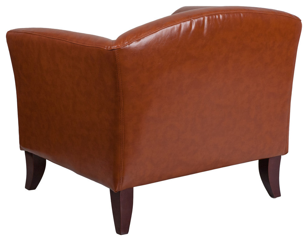 Contemporary Design Cognac Leather Chair