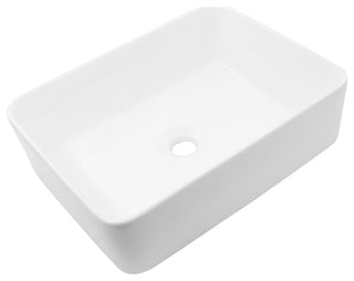 Nantucket Sinks Rectangle Vessel Sink, White
