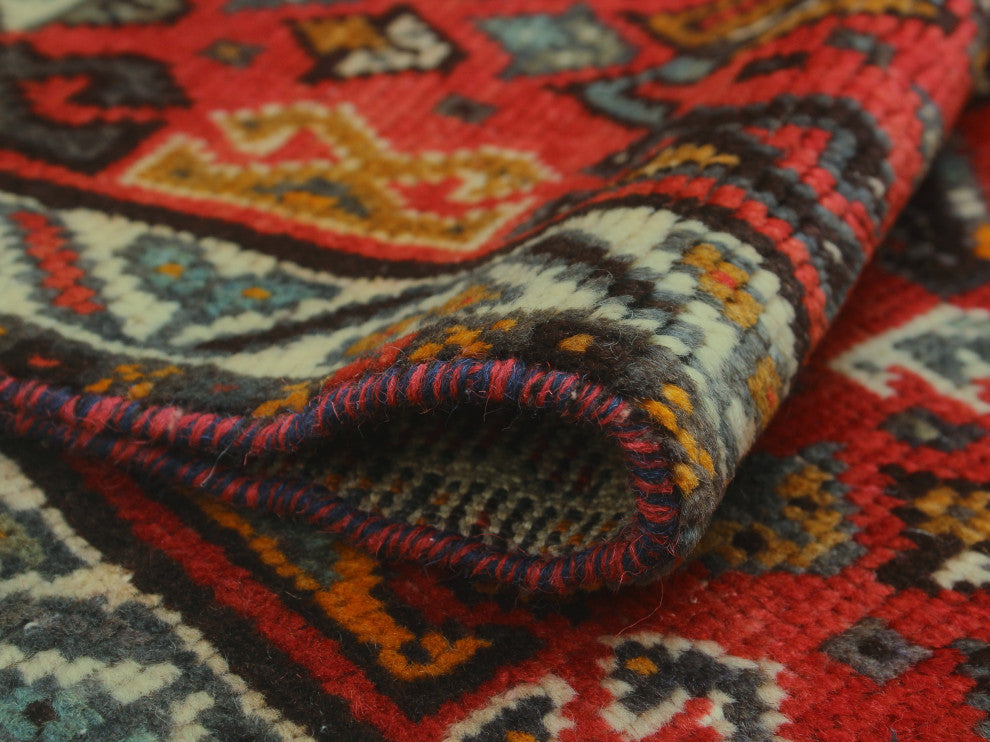 Fine Vintage Distressed Ellis Red Rug