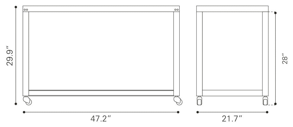 Computer Work Desk, Rectangular, Steel Metal, Blue, Home Business Office