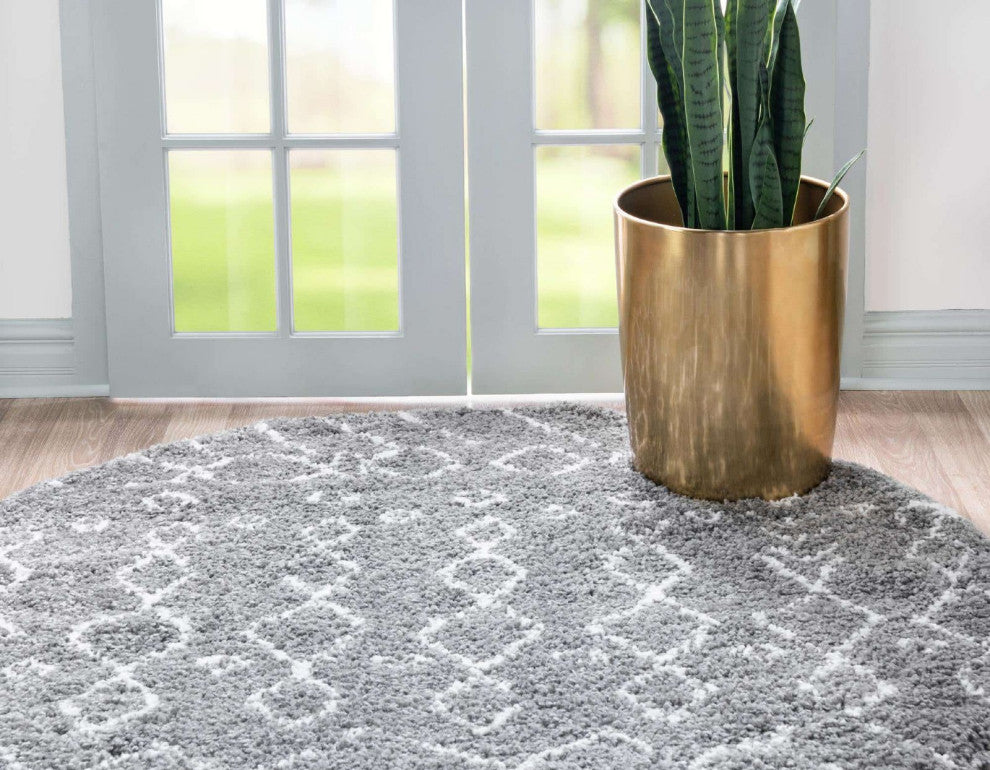 Shag Moroccan Shag 4'x6' Rectangle Pebble Area Rug