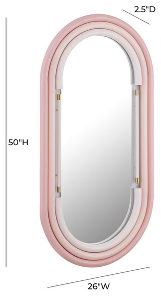 Neon Wall Mirror in Pink