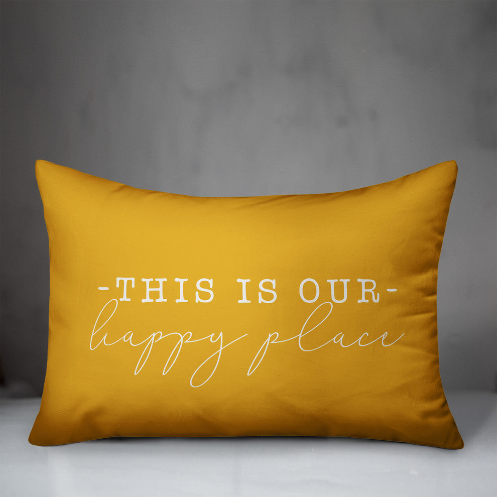 This Is Our Happy Place Outdoor Lumbar Pillow