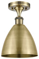 Ballston Dome Semi-Flush Mount, Antique Brass, Antique Brass
