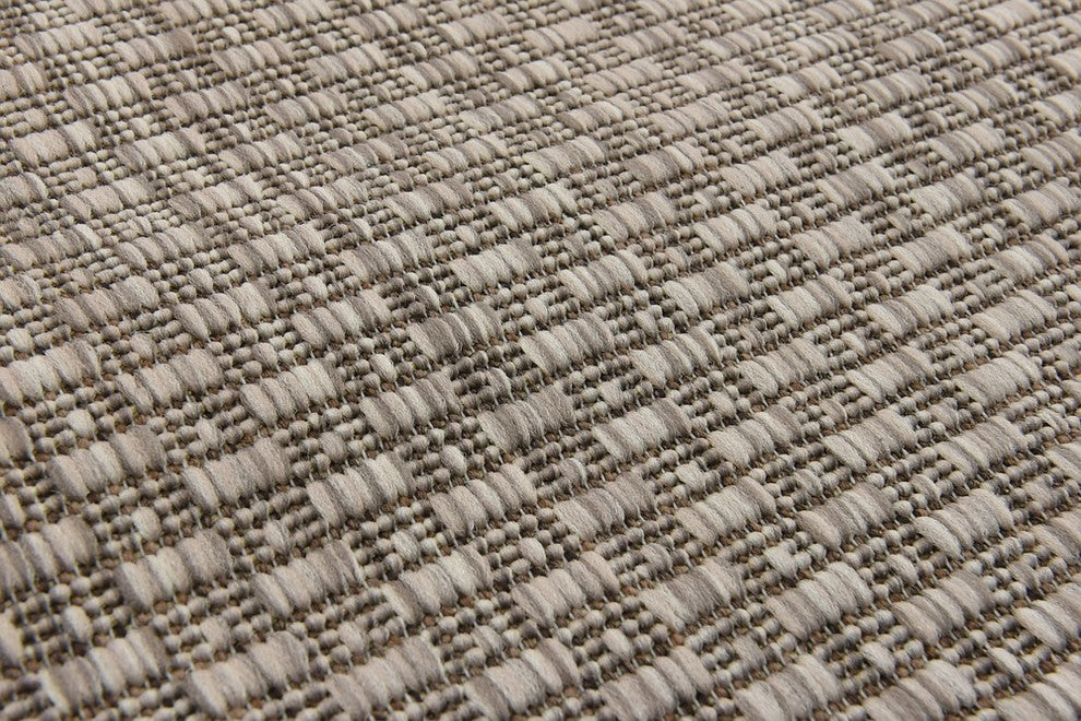 Unique Loom Beige Solid Outdoor 2' 0 x 6' 0 Runner Rug