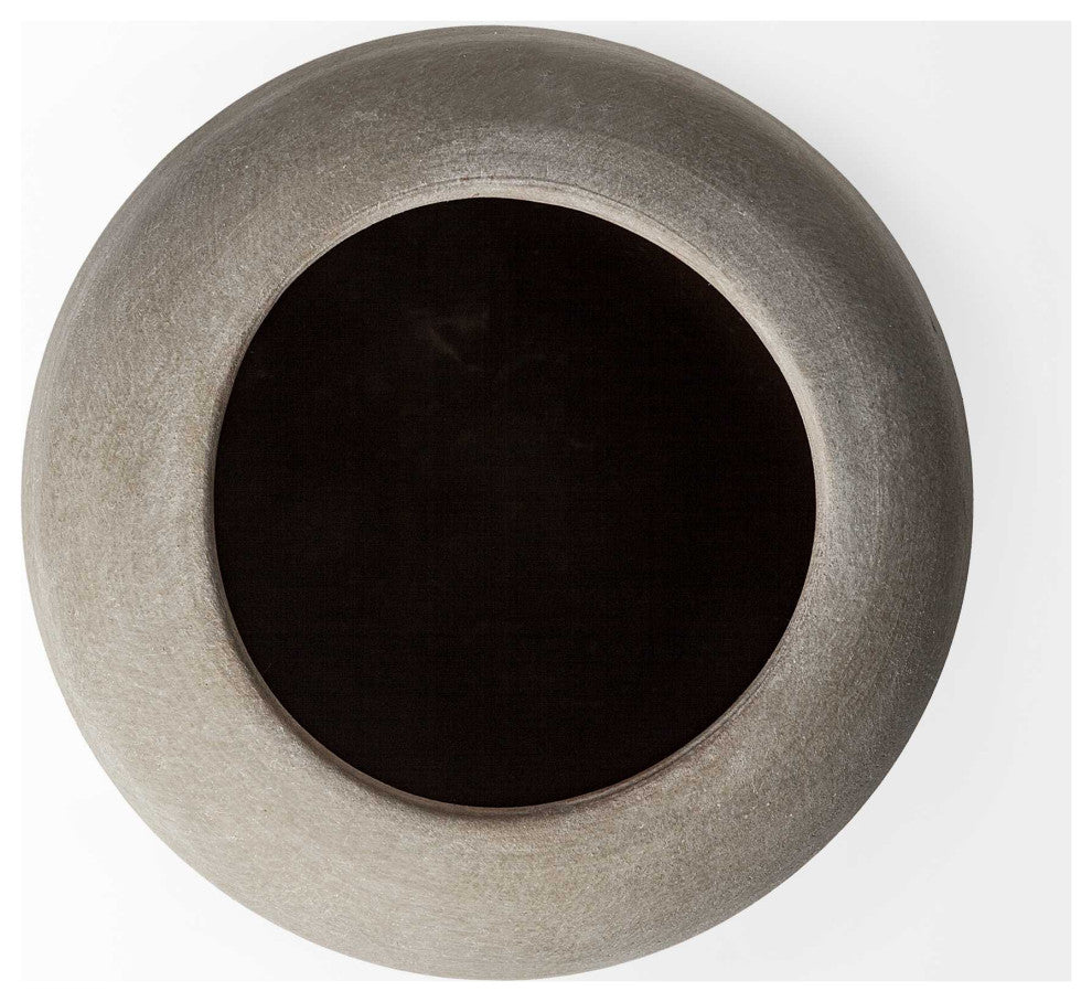 15" Brown And Gray Geometric Tribal Ceramic Table Vase