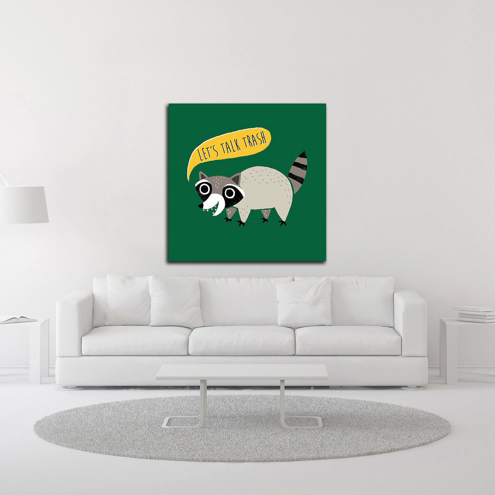 Let"™s Talk Trash by Michael Buxton, Print on Canvas, 16"x16"