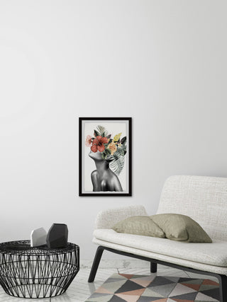 "Tropical Bloom" Framed Painting Print, 16"x24"