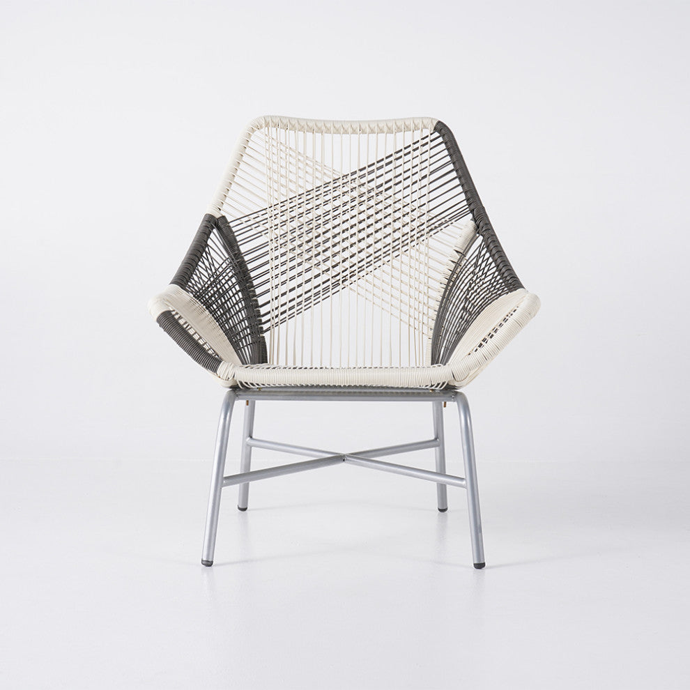 Outdoor PE Rattan Patio Chair Armchair With Cushion Pillow, Set of 2