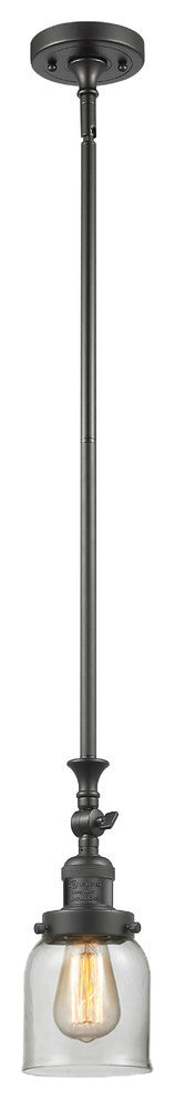 1-Light Small Bell 5" Pendant, Oil Rubbed Bronze, Glass: Clear