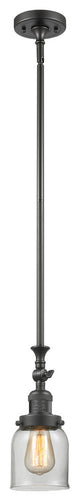 1-Light Small Bell 5" Pendant, Oil Rubbed Bronze, Glass: Clear