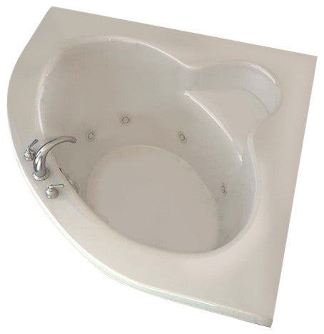 Venzi Esta 60"x60" Corner Whirlpool Jetted Bathtub By Atlantis