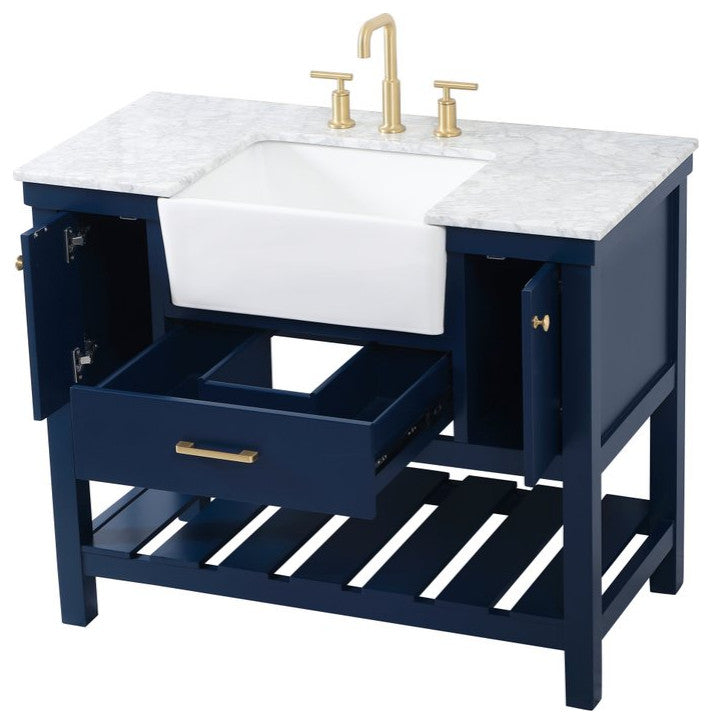 Home Living 22" Farmhouse Blue-Light Bathroom Vanity