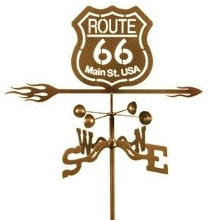 Route 66 Weathervane With 4 Sided Mount