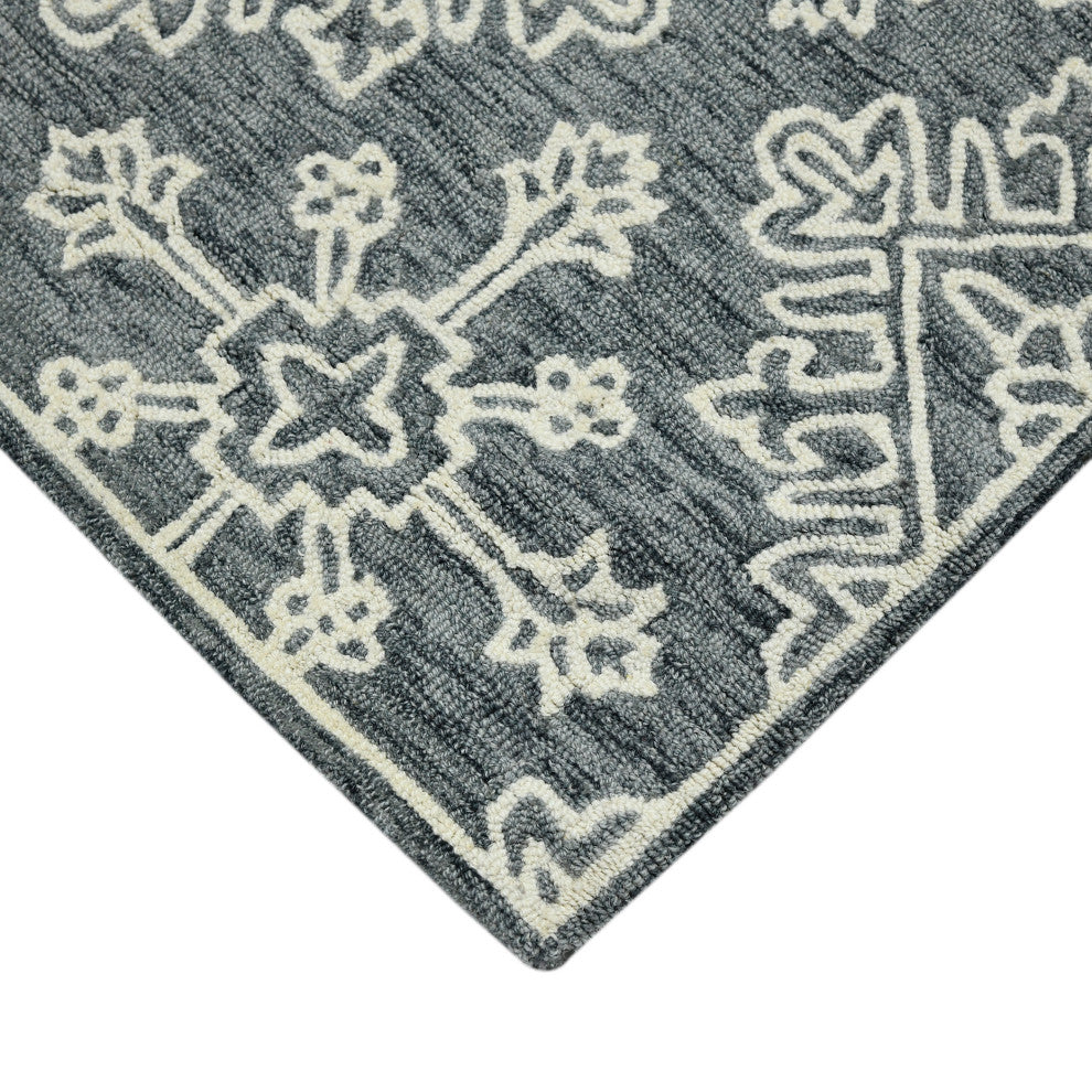 Boscage Penswick Area Rug, Dark Gray, 8' x 11', Geometric