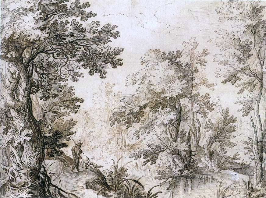 Paul Bril A Forest Pool Wall Decal