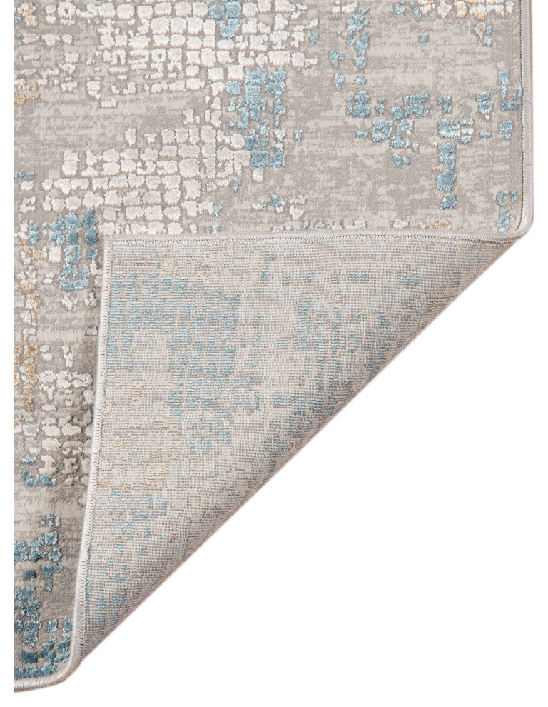 Haleena Stovall Light Blue Polyester Blend Area Rug, 10'3"x14'